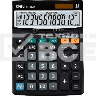 Калькулятор настольный Deli Core E1630 черный 12-разр.