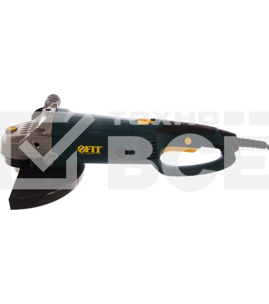 Углошлифовальная машина FIT AG-230/2200, 2200 Вт, 6000 об/мин, КлК 230 мм, 4,6 кг, б/с щеток, рез.накл., плав.пуск, повор., коробка
