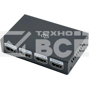 Сплиттер аудио-видео Digma DHSP-v1.4x4 HDMI (f)/4xHDMI (f) черный