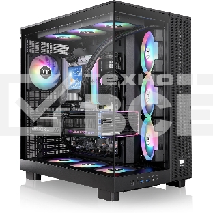Компьютерный корпус Thermaltake View 380 XL TG ARGB черный без БП E-ATX 2x120мм 2xUSB3.0 audio bott PSU