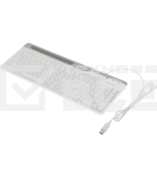 Клавиатура проводная A4Tech Fstyler FK25, USB, белый/серый