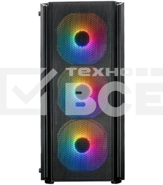 Компьютерный корпус XASTRA A402M 4FRGb Black mATX/Mesh/full-size TG/4x120мм FRGb fans/A402M-4FC12F-BK