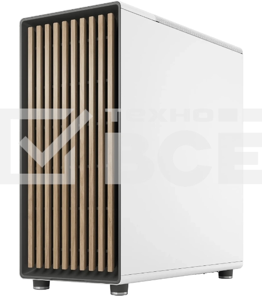 Компьютерный корпус Fractal Design North Chalk белый без БП mATX 3x120мм 2xUSB 3.0 1xUSB3.1 audio bott PSU