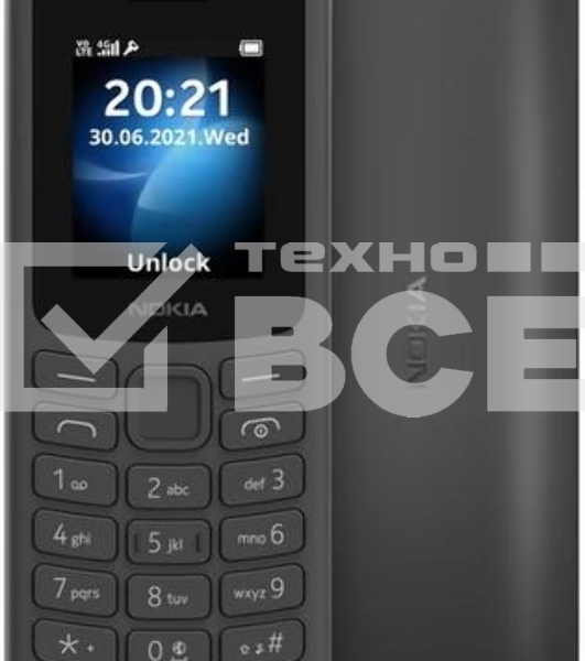 Мобильный телефон Nokia 105 TA-1557 DS EAC1 черный/угольный