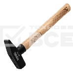 Молоток слесарный Denzel 600 г, кованый квадратный боек, буковая рукоятка, фото 1