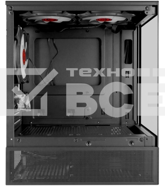 Компьютерный корпус Ginzzu RX670 mATX FAN 12CM FRGb*3