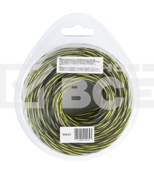 Леска для триммера Denzel двухкомпонентная витая квадратная, 2,0мм х 15м, блистер SkyCutter