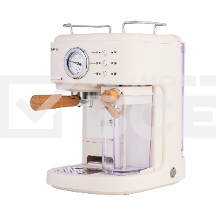 Кофеварка рожковая Maunfeld MF-737BG PRO бежевый, исп. кофе - молотый, 1.5 л, 1250 Вт, 15 бар