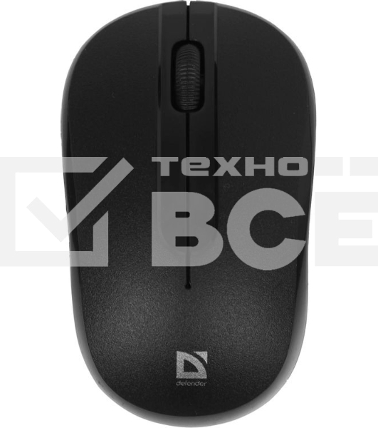 Мышь беспроводная Defender Datum MM-285 черный, 1600 dpi, радиоканал, USB, кнопки - 3