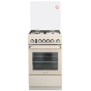 Плита газовая De Luxe 5040.40г (кр) ЧР-016 бежевый, конфорок 4 шт, духовка 46 л, 50 см x 85 см x 50 см