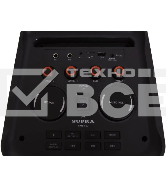 Минисистема SUPRA SMB-820 черный 550Вт FM USB BT SD