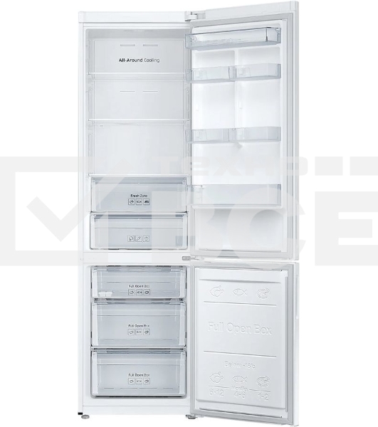 Холодильник Samsung RB37A5200WW/WT белый двухкамерный 269/118 л морозилка снизу