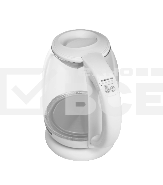 Чайник электрический Hyundai HYK-S3808 1.7л. 2200Вт белый (корпус: стекло)