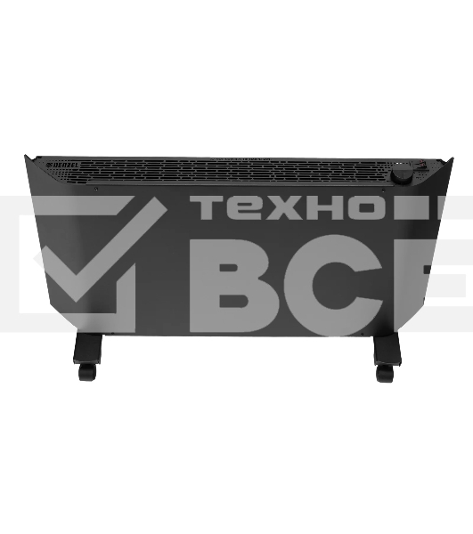 Конвектор Denzel XCE-2000B черный, 2000 Вт, 25 м2, термостат