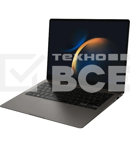 Ноутбук Samsung Galaxy Book 3 PRO NP940 i7-1360P 16Gb SSD 512Gb Intel Iris Xe Graphics 14 WQXGA AMOLED Cam 63Вт*ч Win11(ENG) KBD ENG Графит NP940XFG-KC4IN