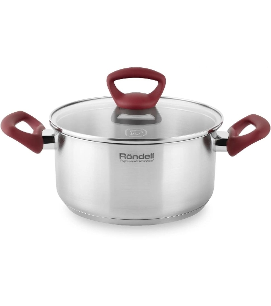 Кастрюля Rondell Heidi RDS-1113, 2.8л, 20 см, с крышкой, сталь