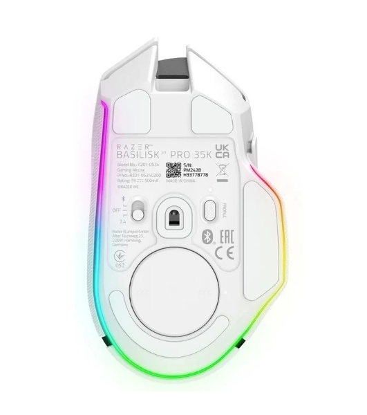 Мышь беспроводная/проводная Razer Basilisk V3 Pro 35K белый, 35000 dpi, радиоканал, Bluetooth, USB, кнопки - 11