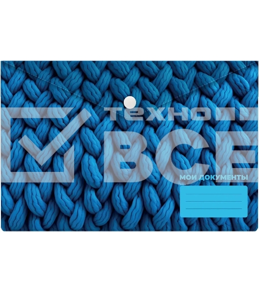 Конверт на кнопке Silwerhof FABRIC A5 непрозрачный пластик 0.25мм