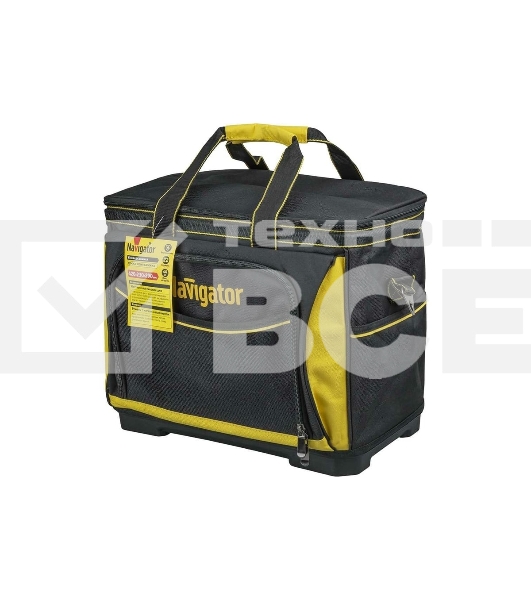 Сумка Navigator NTA-Bag07, 420х230х290мм, пластмассовое дно, черный/желтый