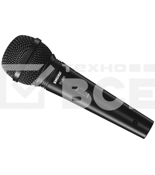 Микрофон динамический вокальный с выключателем и кабелем (XLR-XLR) SHURE SV200-A