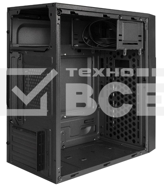 Компьютерный корпус Minitower ExeGate BAA-105-01-UNS500 (mATX, БП UNS500 с вент. 12см, 2*USB, аудио, черный)