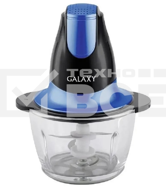 Измельчитель электрический Galaxy Line GL 2357, синий, стеклянная чаша 0,75 л, 400 Вт, импульсный режим
