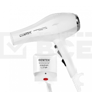 Фен Centek CT-2251 белый, 2100 Вт, ионизация