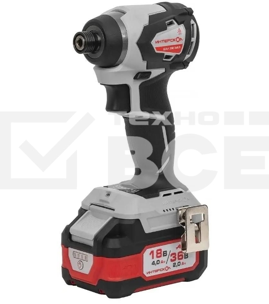 Дрель-шуруповерт аккумуляторная бесщеточная ИНТЕРСКОЛ ШАУ-250/36ВЭ Li-ion АПИ [862.2.2.70] Li-ion, кейс,2 аккум. 2,0А·ч, ЗУ