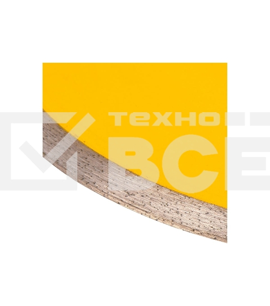 Диск алмазный отрезной Denzel 230 х 22,2 мм, сплошной, супертонкий, горячий пресс, мокрое резание