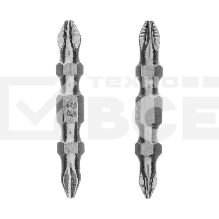 Набор бит двухстор. Gross PH2-PH2х45мм, PZ2-PZ1х45мм, сталь S2, 2 шт.