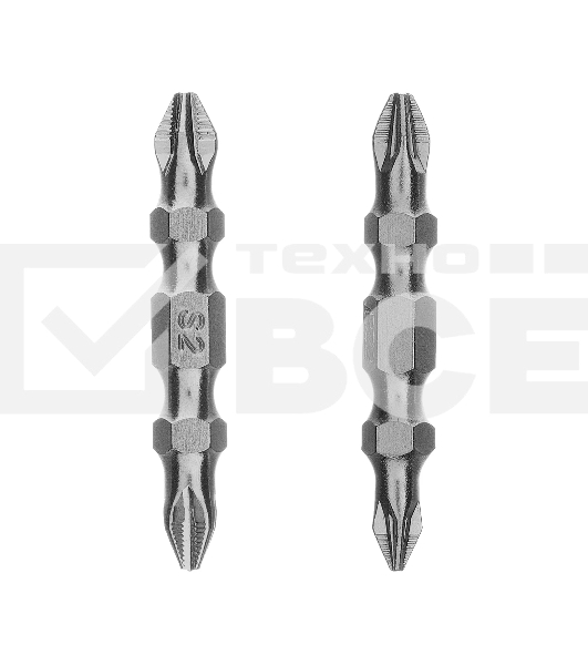 Набор бит двухстор. Gross PH2-PH2х45мм, PZ2-PZ1х45мм, сталь S2, 2 шт.