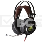 Гарнитура QUMO Atlantis чёрный, проводная, USB, подсветка, фото 1