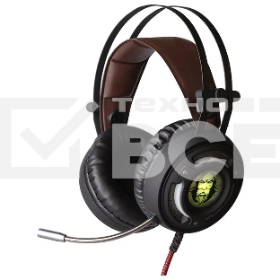 Гарнитура QUMO Atlantis чёрный, проводная, USB, подсветка