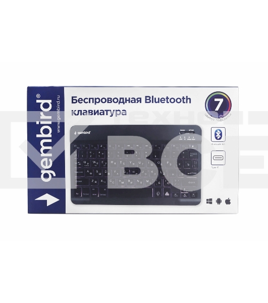 Клавиатура беспроводная Gembird KBW-4N, 78 кл., Bluetooth, ножн.тип клавиш, ультратонкая