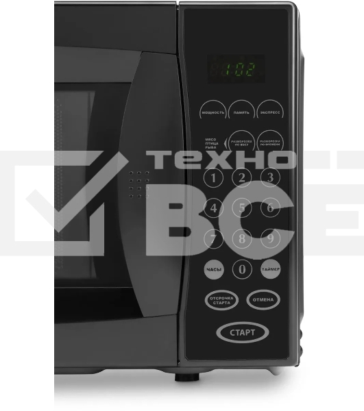 Микроволновая печь Starwind SMW5020 черный, 20 л, 700 Вт, переключатели - сенсор