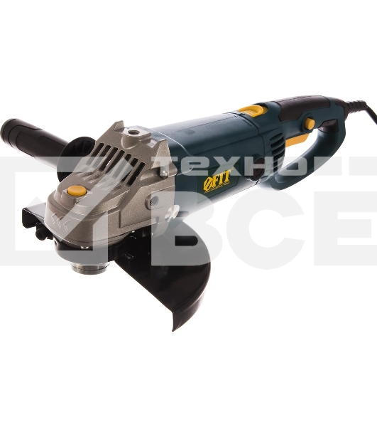 Углошлифовальная машина FIT AG-230/2200, 2200 Вт, 6000 об/мин, КлК 230 мм, 4,6 кг, б/с щеток, рез.накл., плав.пуск, повор., коробка