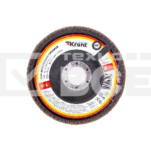 Круг лепестковый торцевой Kranz  циркониевый, P40, 125х22,2мм INOX