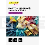Картон цветной Silwerhof мелованный, 10л. 10цв. A4 Create 240г/м2 папка, фото 1