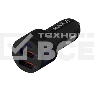Автомобильное зарядное устройство Maxvi CCM-522 Plus M черный 5.2A