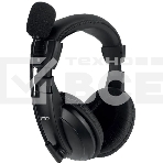 Полноразмерная компьютерная гарнитура CBR CHP 700, USB, регул. громк., регул. оголовья, длина каб. 2м, черный, фото 1