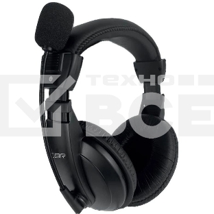 Полноразмерная компьютерная гарнитура CBR CHP 700, USB, регул. громк., регул. оголовья, длина каб. 2м, черный