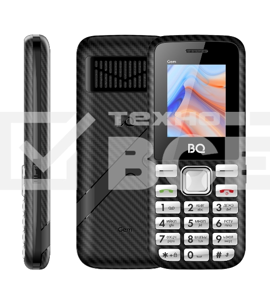 Мобильный телефон BQ 1860 Gem черный (без СЗУ в комплекте)