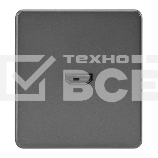 Розетка Kranz ROUND HDMI с/у титан