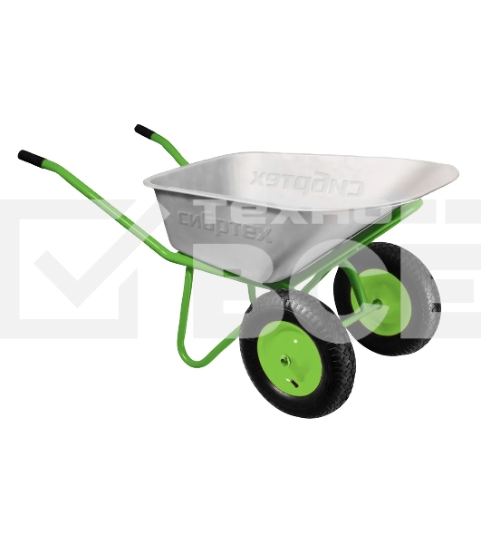 Тачка Сибртех садово-строительная 2-х колесная, грузоподъемность 230 кг, объем 110 л