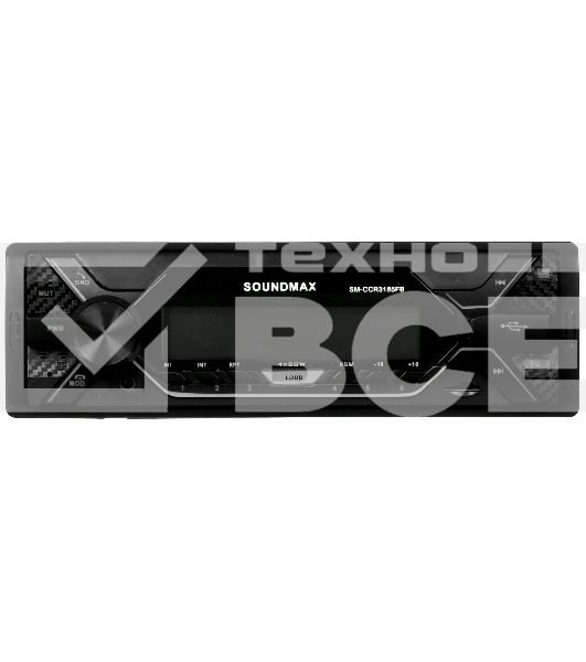 Автомагнитола Soundmax SM-CCR3185FB, 1 DIN, Bluetooth, USB Type-A, AUX