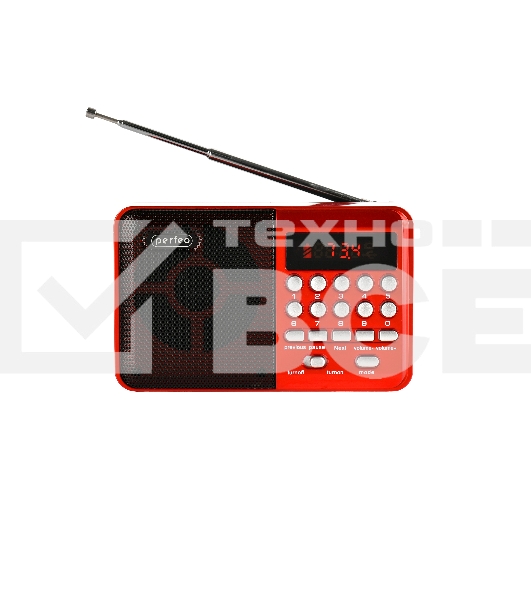Радиоприемник PERFEO (PF_D0565) PALM, красный