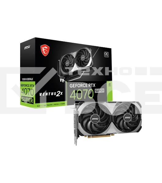 Видеокарта MSI RTX4070 SUPER 12G VENTUS 2X OC NV RTX4070 Super 12Gb PCI-E4.0 192bit GDDR6X 2610/21