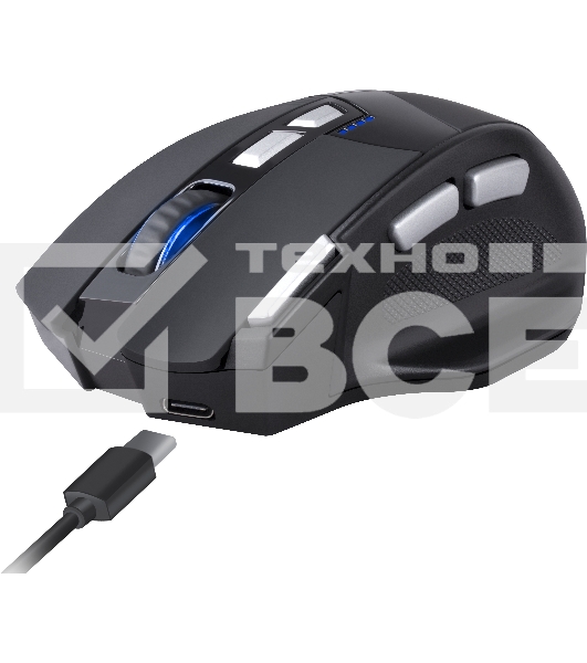 Мышь беспроводная Defender Knight GM-885 черный, 3200 dpi, радиоканал, USB, кнопки - 8
