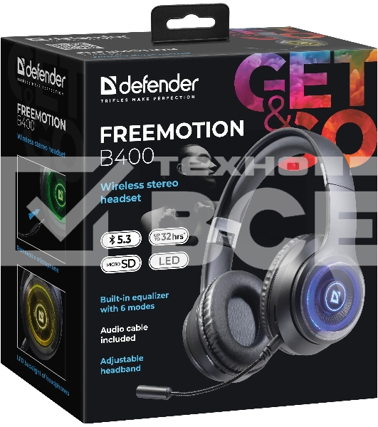 Гарнитура Defender Wireless FREEMOTION B400 BLACK