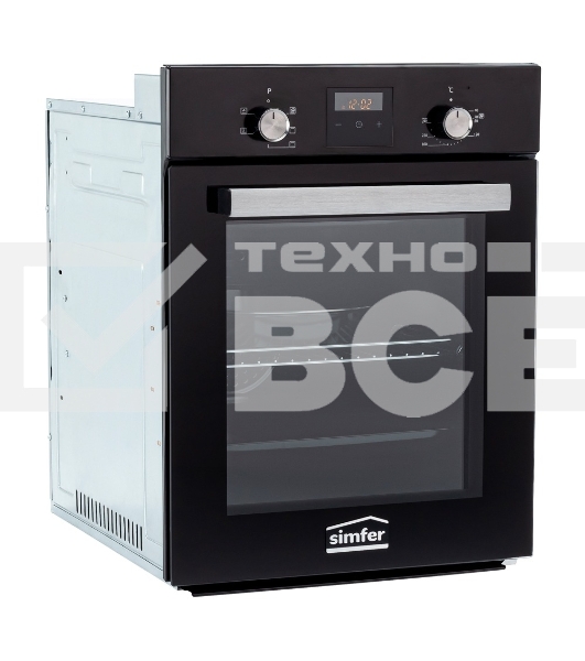 Электрический духовой шкаф Simfer B4EB56016, встраиваемый, черный